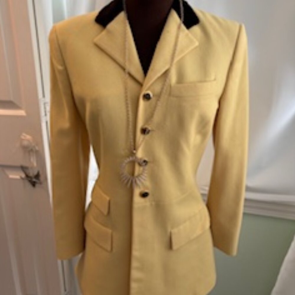 Vintage purple label equestrian yellow Ralph Lauren ladies blazer
